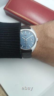Rare Vintage Tissot Seastar Automatic Men's Watch Blue Dial, 1970s Swiss Made