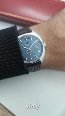 Rare Vintage Tissot Seastar Automatic Men's Watch Blue Dial, 1970s Swiss Made