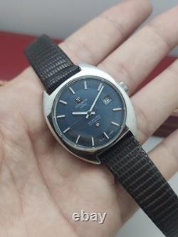 Rare Vintage Tissot Seastar Automatic Men's Watch Blue Dial, 1970s Swiss Made