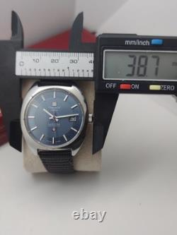 Rare Vintage Tissot Seastar Automatic Men's Watch Blue Dial, 1970s Swiss Made