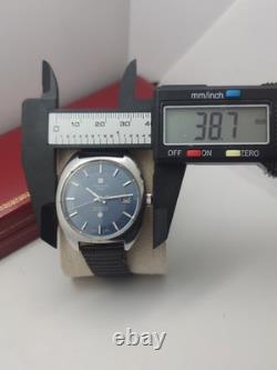 Rare Vintage Tissot Seastar Automatic Men's Watch Blue Dial, 1970s Swiss Made