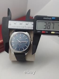 Rare Vintage Tissot Seastar Automatic Men's Watch Blue Dial, 1970s Swiss Made