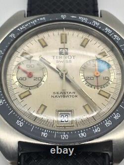Rare Vintage Tissot Seastar Navigator Valjoux 7733 Swiss Chronograph