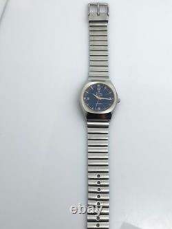 Rare Vintage Titoni Airmaster Blue Dial 17 Jewels Manual Wind Swiss Made Watch