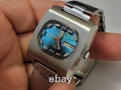 Rare Vintage Tressa Laser Beam Stainless Steel TV Dial Swiss Automatic Men's