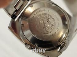 Rare Vintage Tressa Laser Beam Stainless Steel TV Dial Swiss Automatic Men's