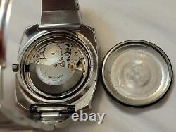 Rare Vintage Tressa Laser Beam Stainless Steel TV Dial Swiss Automatic Men's