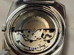 Rare Vintage Tressa Laser Beam Stainless Steel TV Dial Swiss Automatic Men's