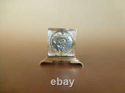 Rare Vintage Turler Swiss Miniature Skeleton Clock Luxury Brass Case (See Video)