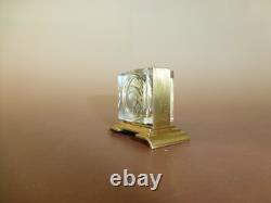 Rare Vintage Turler Swiss Miniature Skeleton Clock Luxury Brass Case (See Video)