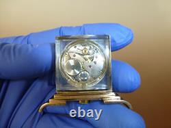 Rare Vintage Turler Swiss Miniature Skeleton Clock Luxury Brass Case (See Video)