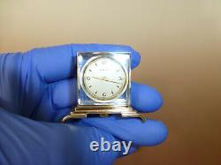 Rare Vintage Turler Swiss Miniature Skeleton Clock Luxury Brass Case (See Video)