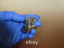 Rare Vintage Turler Swiss Miniature Skeleton Clock Luxury Brass Case (See Video)
