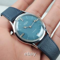 Rare Vintage Vulcain Handwind Swiss Made Diamond 17 Jewels Men's Watch