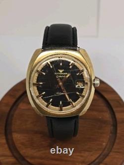 Rare Vintage WITTNAUER Geneve men's automatic watch C11KAS-1 Date swiss 1970's