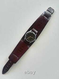 Rare Vintage WW2 Germany Luftwaffe ONDA Swiss Made Military Black Dial Watch