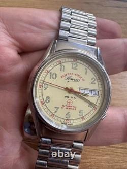Rare Vintage West End Watch Co. Automatic Arabic Dial 17 Jewels Swiss Made