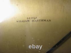 Rare Vintage William Barthman Swiss Desk Clock Working