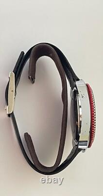 Rare Vintage Windert Watch Swiss Pilots Watch Month Indicator Burgundy Dial