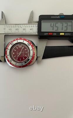 Rare Vintage Windert Watch Swiss Pilots Watch Month Indicator Burgundy Dial