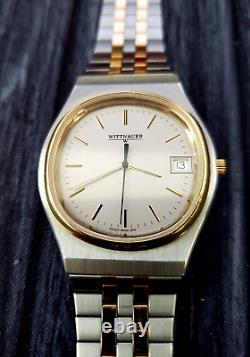 Rare Vintage Wittnauer KW2547 Mens Swiss Dress Watch