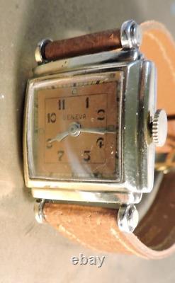 Rare Vintage Working Geneva 15 jewel GF Swiss Made Mechanical Wristwatch