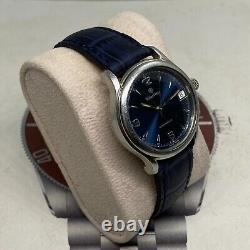 Rare Vintage WylerVetta Watch Automatic Blue Dial Swiss Made Men's Wristwatch