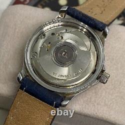 Rare Vintage WylerVetta Watch Automatic Blue Dial Swiss Made Men's Wristwatch