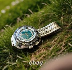 Rare Vintage YAROM Swiss Mechanical 17 Jewels Watch Green Dial World Time