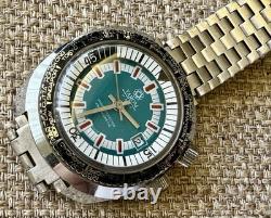 Rare Vintage YAROM Swiss Mechanical 17 Jewels Watch Green Dial World Time
