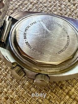 Rare Vintage YAROM Swiss Mechanical 17 Jewels Watch Green Dial World Time