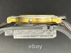 Rare! Vintage YVES SAINT LAURENT Gold Diamonds Dial 30mm Swiss QZ Watch From JAP