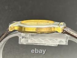 Rare! Vintage YVES SAINT LAURENT Gold Diamonds Dial 30mm Swiss QZ Watch From JAP