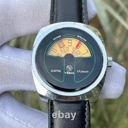 Rare Vintage Yema Digital Jump Hour Manual Winding Swiss Made Men's Watch 36801