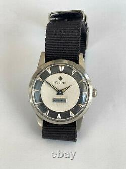 Rare Vintage ZODIAC Automatic All Steel Swiss Watch