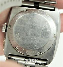 Rare Vintage Zodiac Astrographic Sst Mystery Dial Automatic Wristwatch Swiss