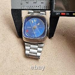 Rare Vintage Zodiac Astrographic Sst Mystery Dial Automatic Wristwatch Swiss