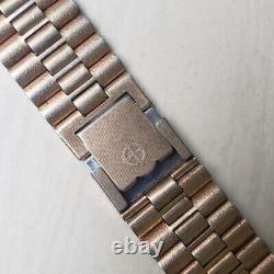 Rare Vintage Zodiac Signed NSA 2-Pc Swiss Gold Plated Watch bracelet 18MM