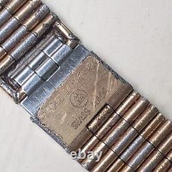 Rare Vintage Zodiac Signed NSA 2-Pc Swiss Gold Plated Watch bracelet 18MM