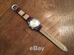 Rare Vtg Chandler 17 Jewel Alarm Manual Wind Up Men Swiss Watch Stainless Case