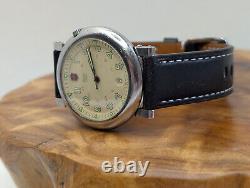 Rare Vtg Swiss Army Delta II 2 Cream Dial Men's Watch New Band New Battery