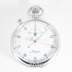 Rare Vtg Swiss Made Minerva Rattrapante Stop Watch 9 Jewels