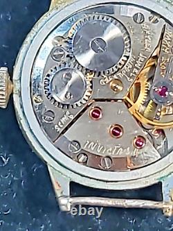 Rare Vtg Ww2 Era Invicta Swiss 15 Rubis Fab. Suisse 23mm Look Of Watch Maker Work