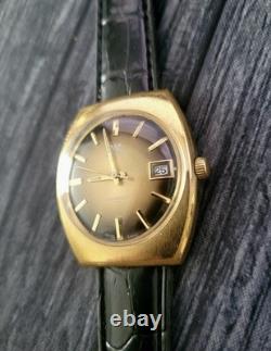 Rare Waltham Vintage Mens Swiss Cats Eye Dial Mech Watch