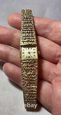 Rare Women's Vintage Nugget Style 14K GF La Marque Watch Swiss Germany 17 Jewels