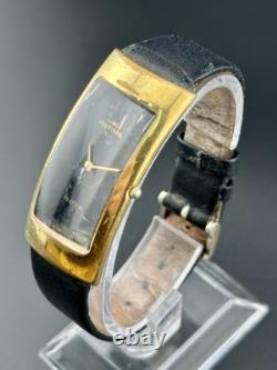 Rare Working Vintage ANTIMA NOVA Gold / Black Ladies Watch 11138 Swiss Made Z1