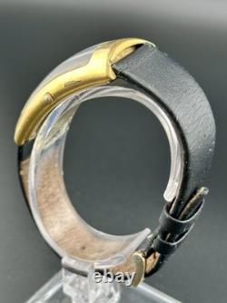 Rare Working Vintage ANTIMA NOVA Gold / Black Ladies Watch 11138 Swiss Made Z1