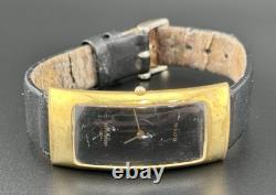 Rare Working Vintage ANTIMA NOVA Gold / Black Ladies Watch 11138 Swiss Made Z1