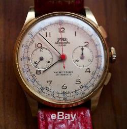 Rare and vintage EGONA swiss chronograph anno santo 1950 manual winding