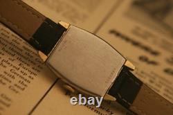 Rare vintage 1951 Bulova Swiss 7 jewel men's fancy case gold wristwatch, running
